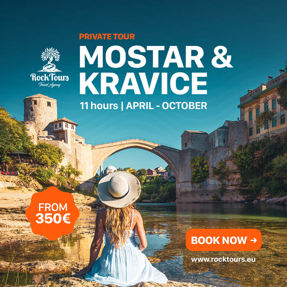 Day Trip from Dubrovnik: MOSTAR & KRAVICE Waterfalls | PRIVATE TOUR