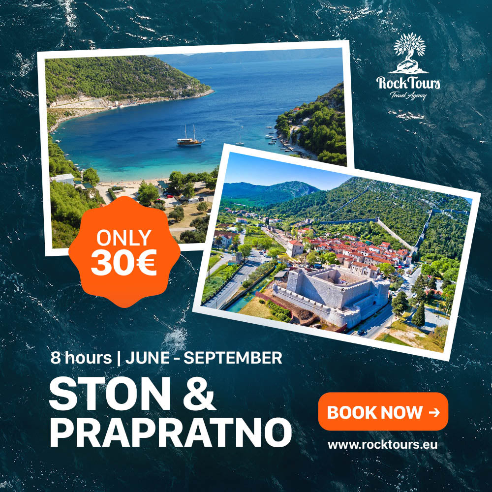 Day Trip from Dubrovnik: PRAPRATNO Beach & STON Walls | 2026.