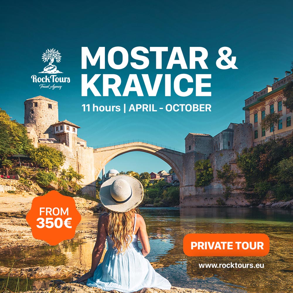 Day Trip from Dubrovnik: MOSTAR & KRAVICE Waterfalls | PRIVATE TOUR