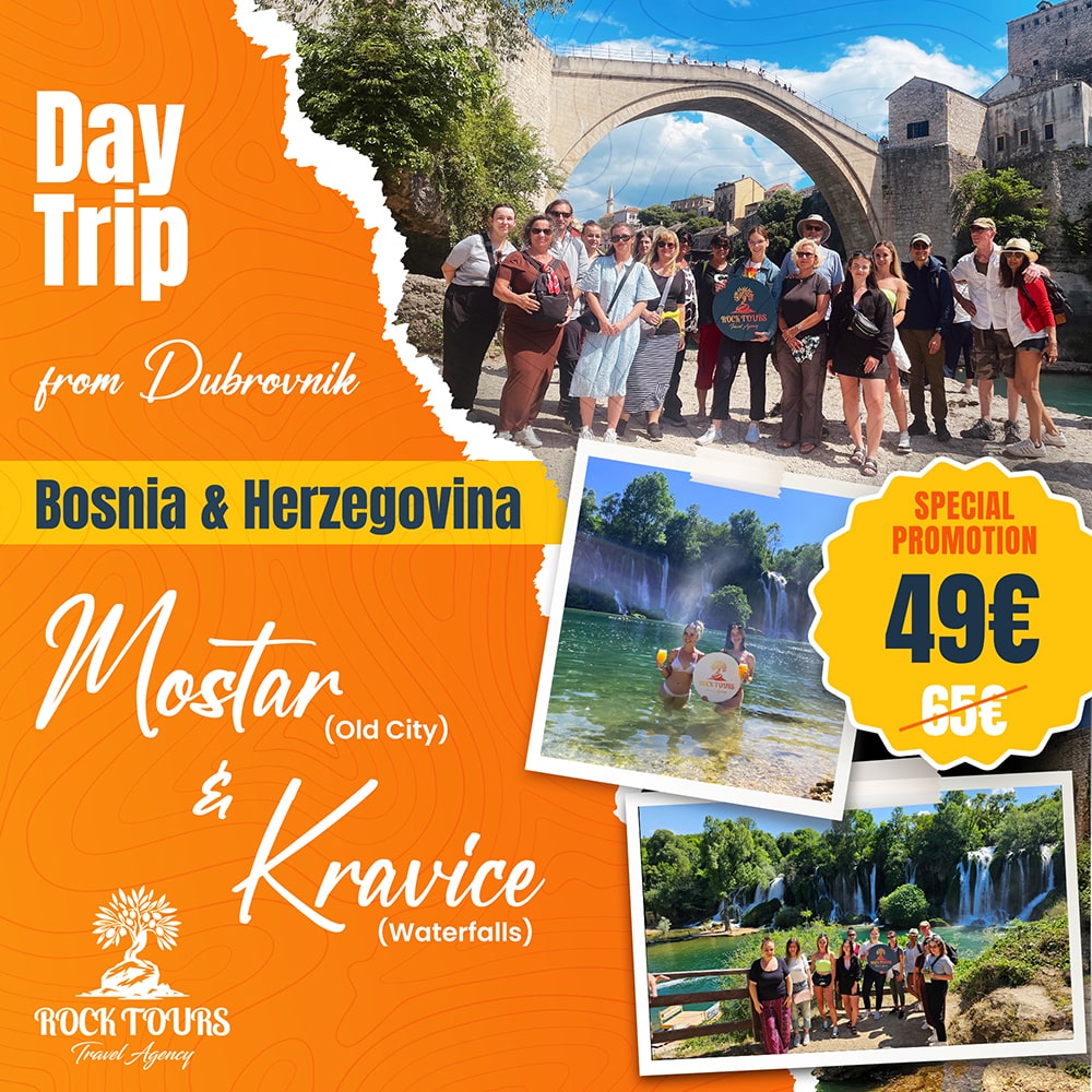 Day Trip from Dubrovnik: MOSTAR & KRAVICE Waterfalls | 2025.